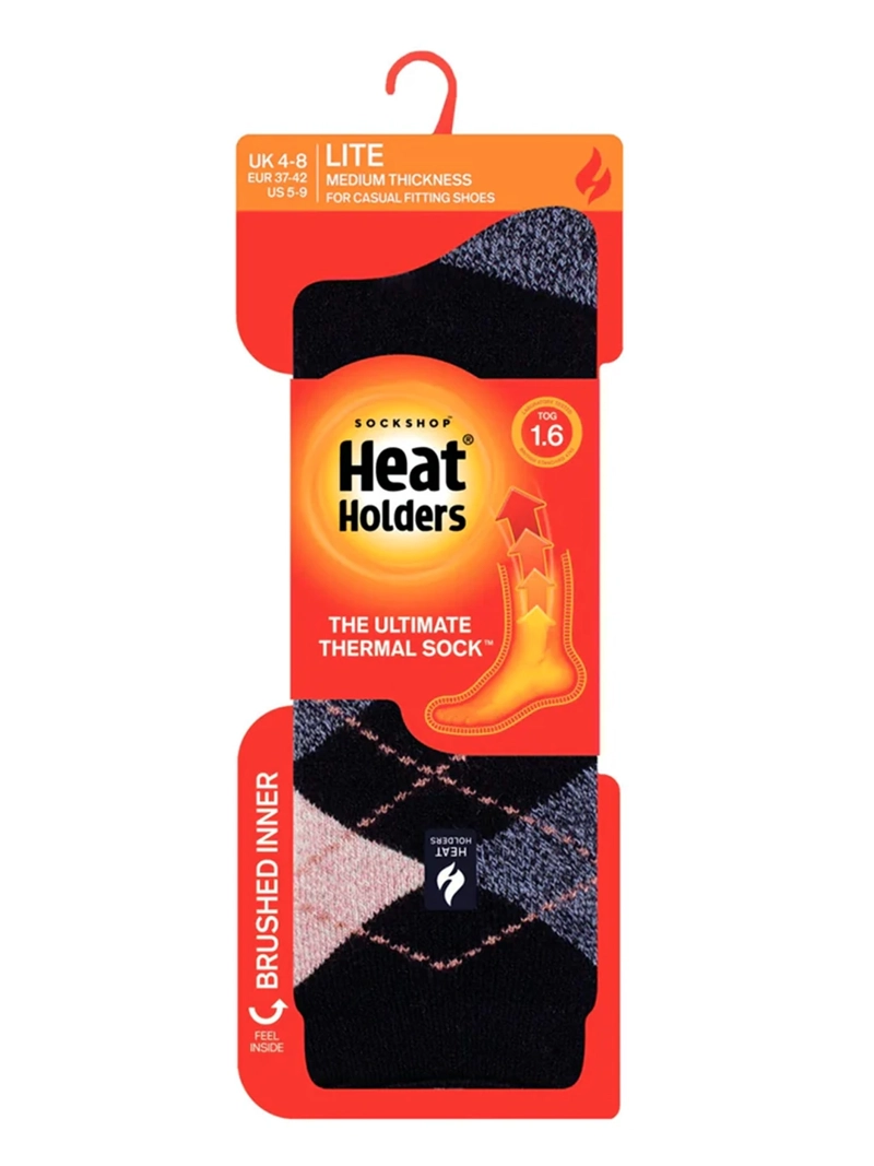 CALCETÍN HEAT HOLDERS ARGYLE CREMA - 3