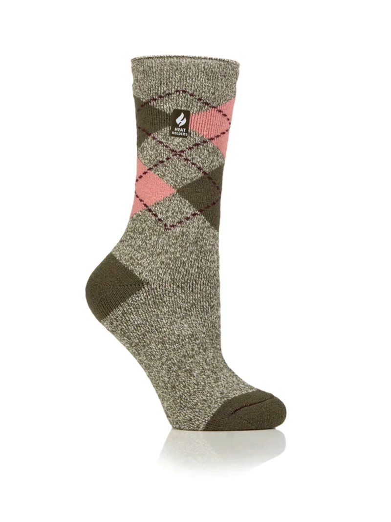 CALCETÍN HEAT HOLDERS ARGYLE CREMA - 2