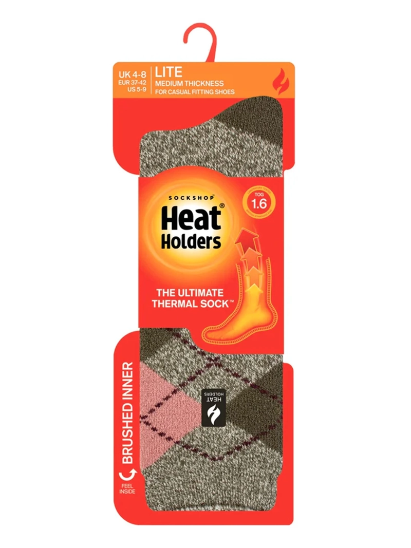 CALCETÍN HEAT HOLDERS ARGYLE CREMA - 3