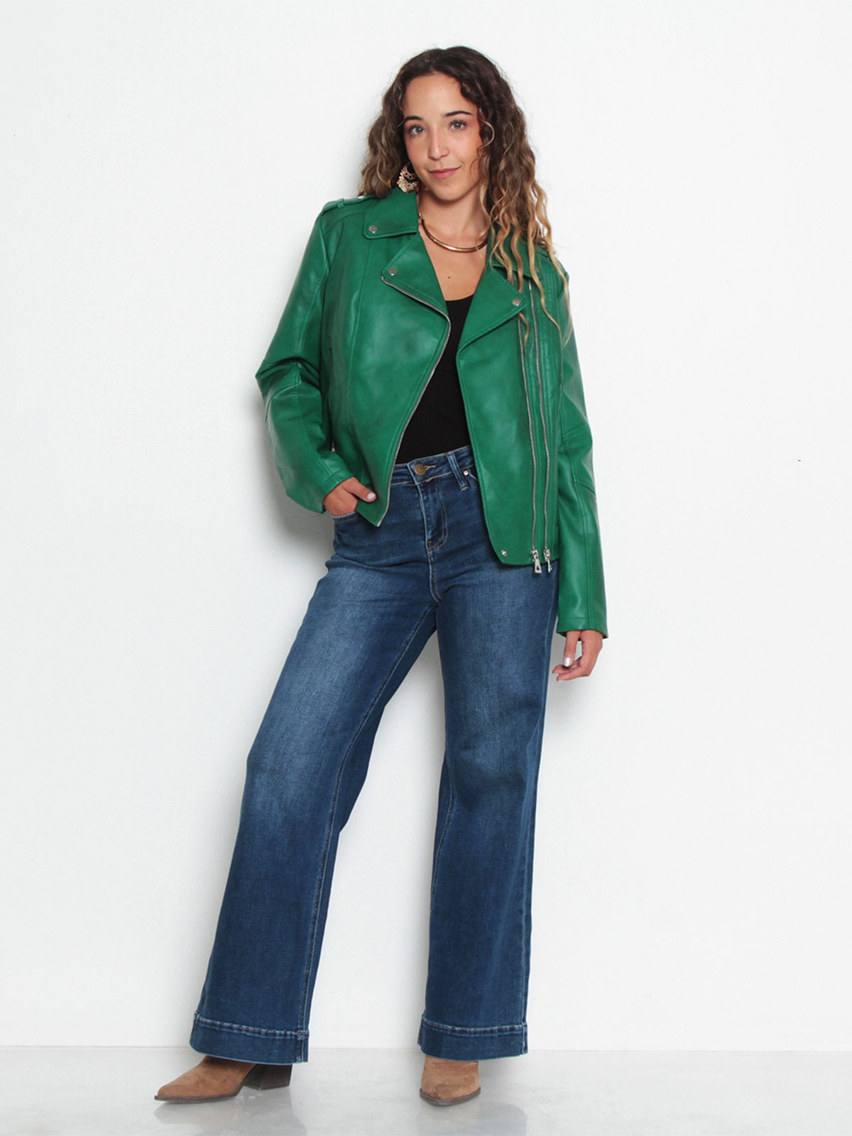 CHAQUETA MUJER WADOS MANGA LARGA ECOCUERO - 1