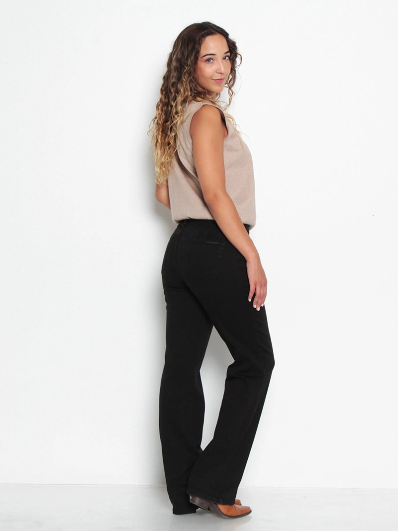 JEANS MUJER WADOS ALGODÓN RECTO TIRO ALTO PUSH UP - 3