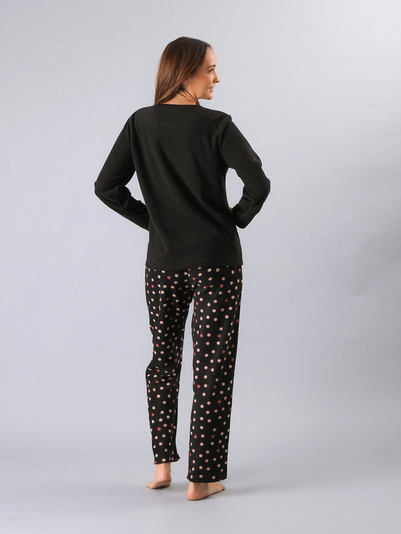 PIJAMA FLORES MICROPOLAR CON BOLSILLO - 3