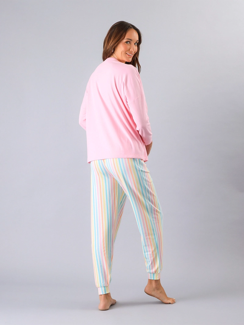 PIJAMA FLORES CON POLERA AJUSTABLE - 2