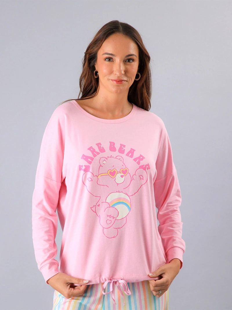 PIJAMA FLORES CON POLERA AJUSTABLE - 3