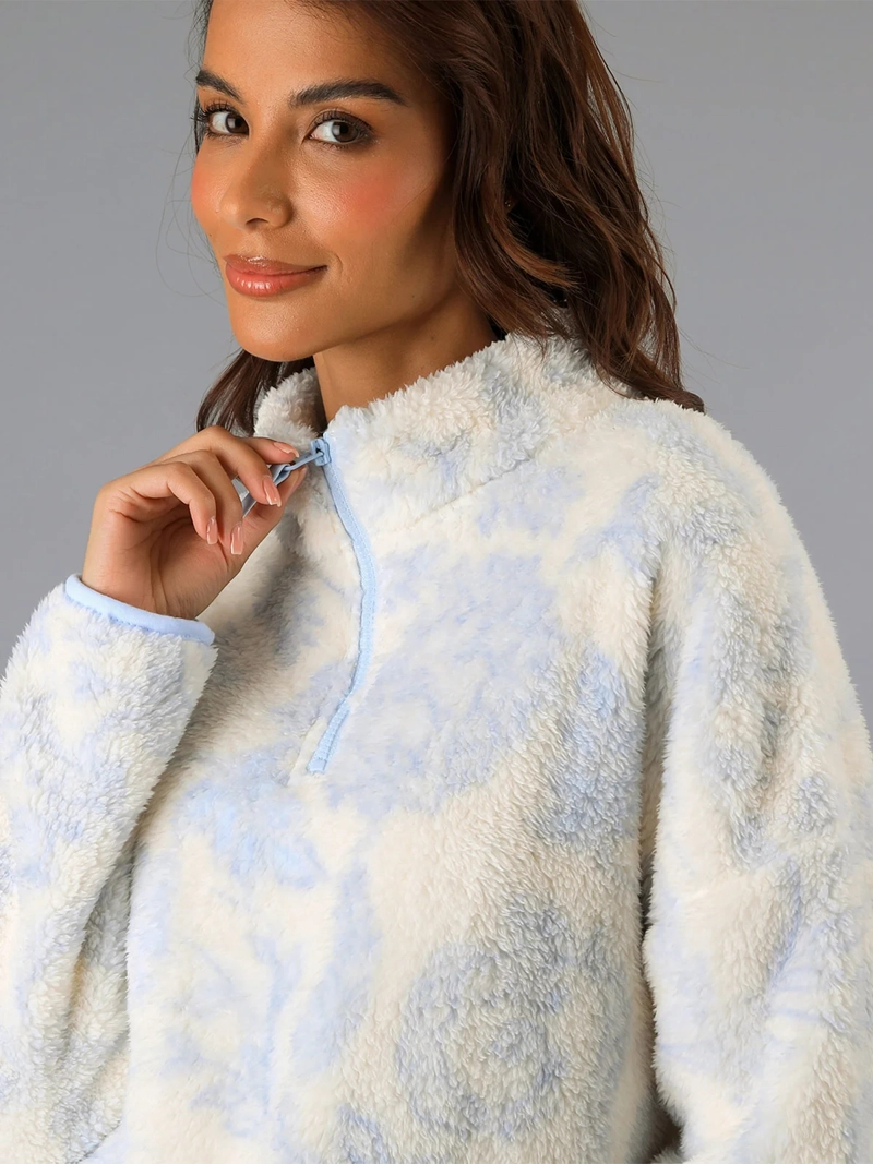 PIJAMA FLORES MICROPOLAR CON CIERRE - 2