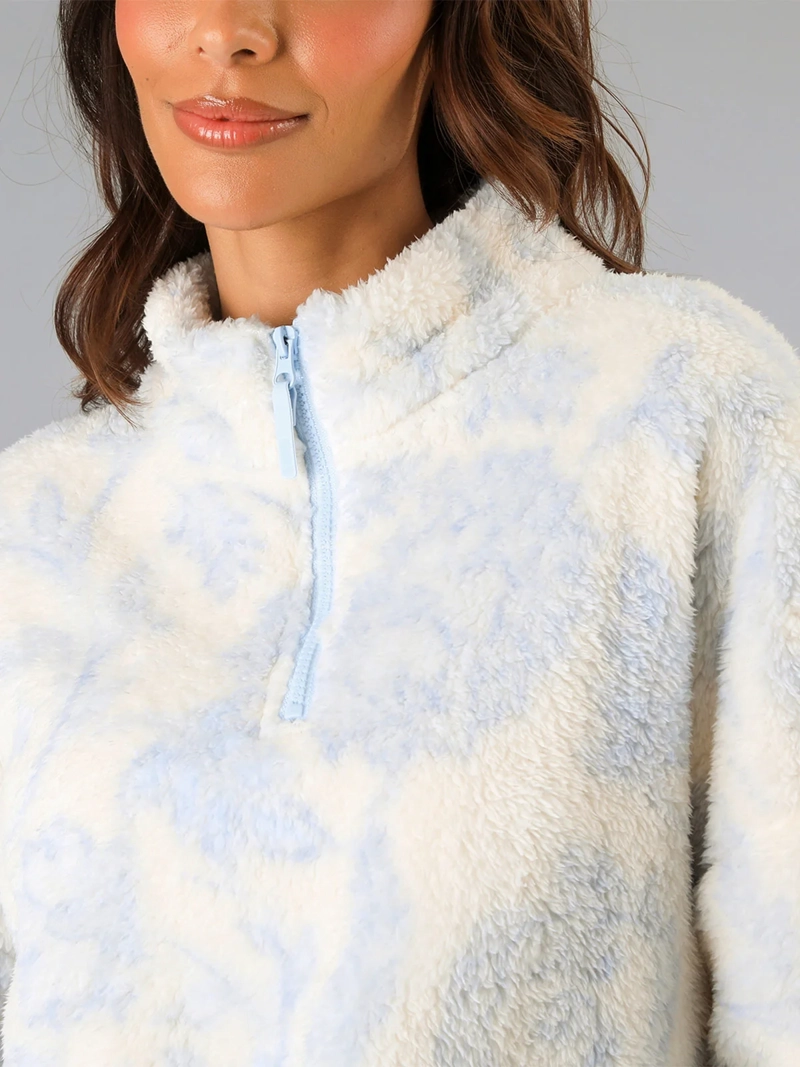 PIJAMA FLORES MICROPOLAR CON CIERRE - 3