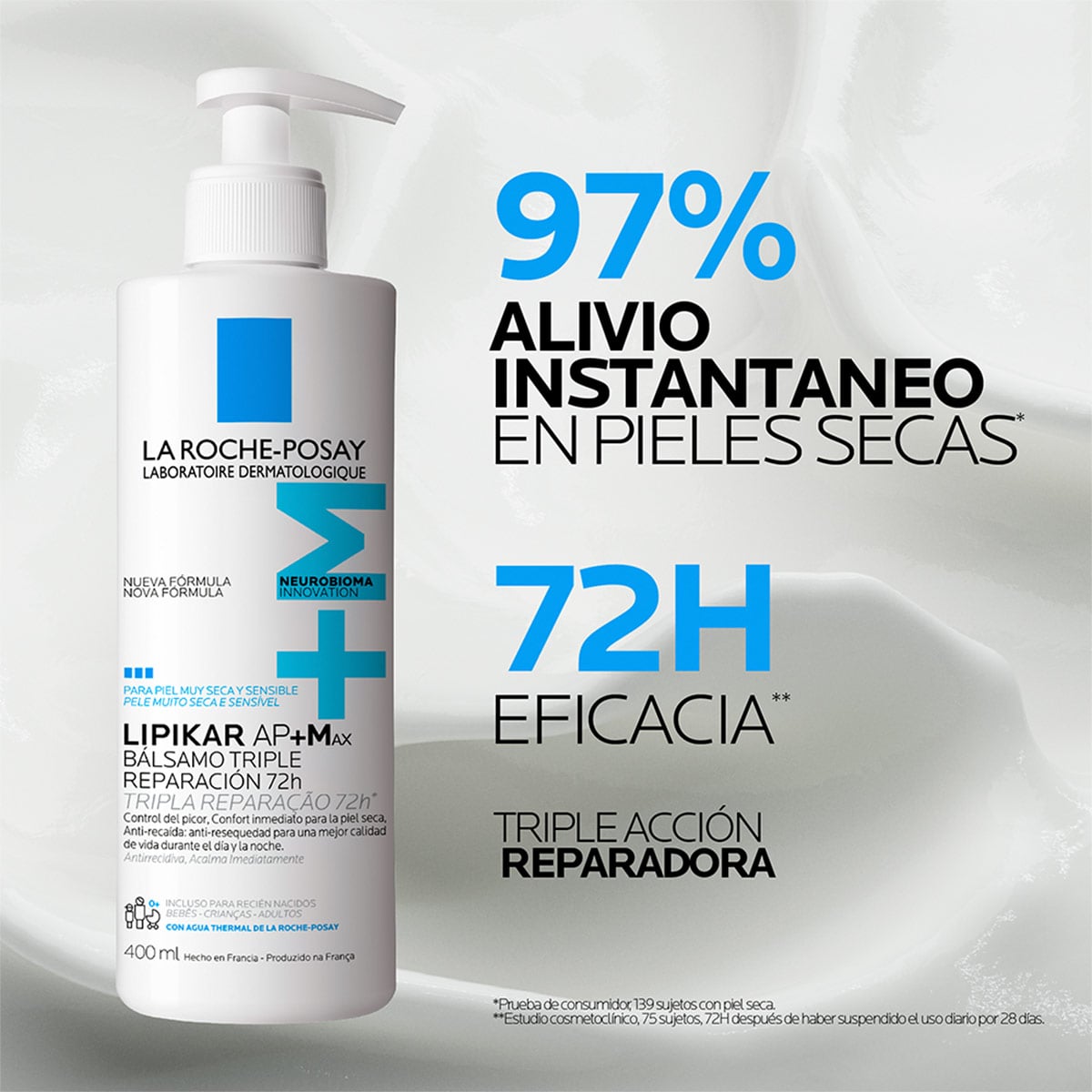 BÁLSAMO HIDRATANTE LA-ROCHE POSAY LIPIKAR BAUME AP+ MAX 400ML - 4