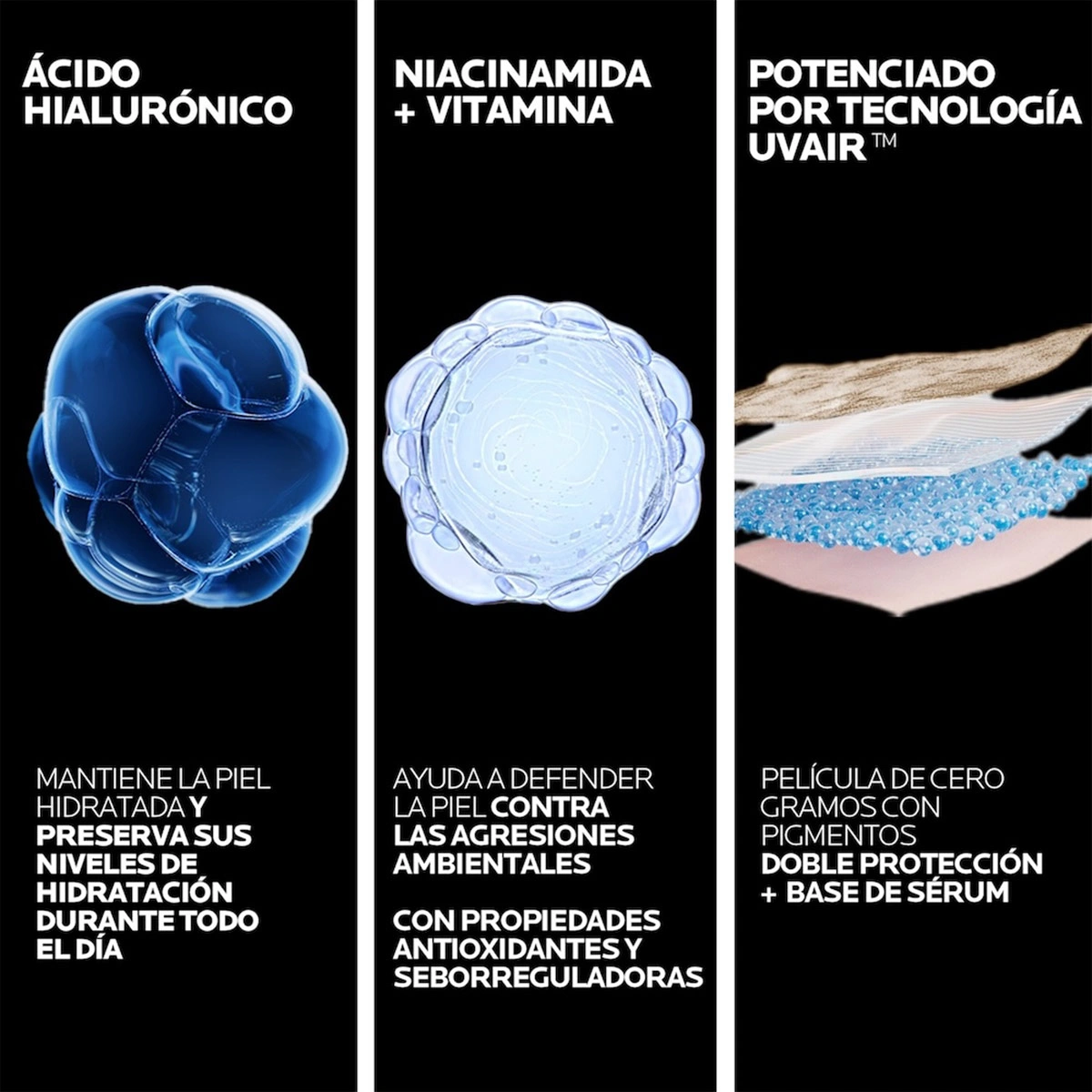 PROTECTOR SOLAR LA-ROCHE POSAY ANTHELIOS UVAIR TONO CLARO FPS50+ 50ML - 3