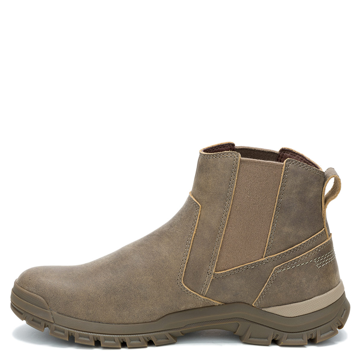 BOTINES HOMBRE CAT CAFÉ CLARO THRESHOLD CHELSY CUERO - 4
