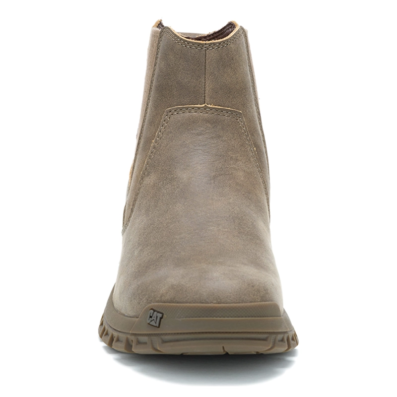 BOTINES HOMBRE CAT CAFÉ CLARO THRESHOLD CHELSY CUERO - 3
