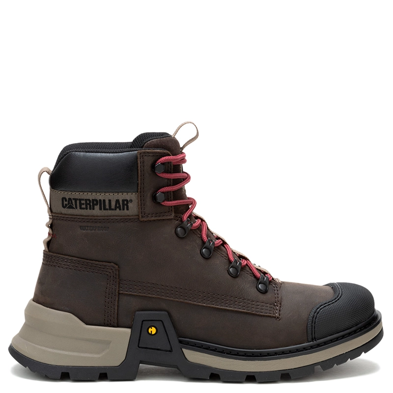 BOTINES HOMBRE CAT NEGRO COLORADO EXPEDITION CUERO - 1