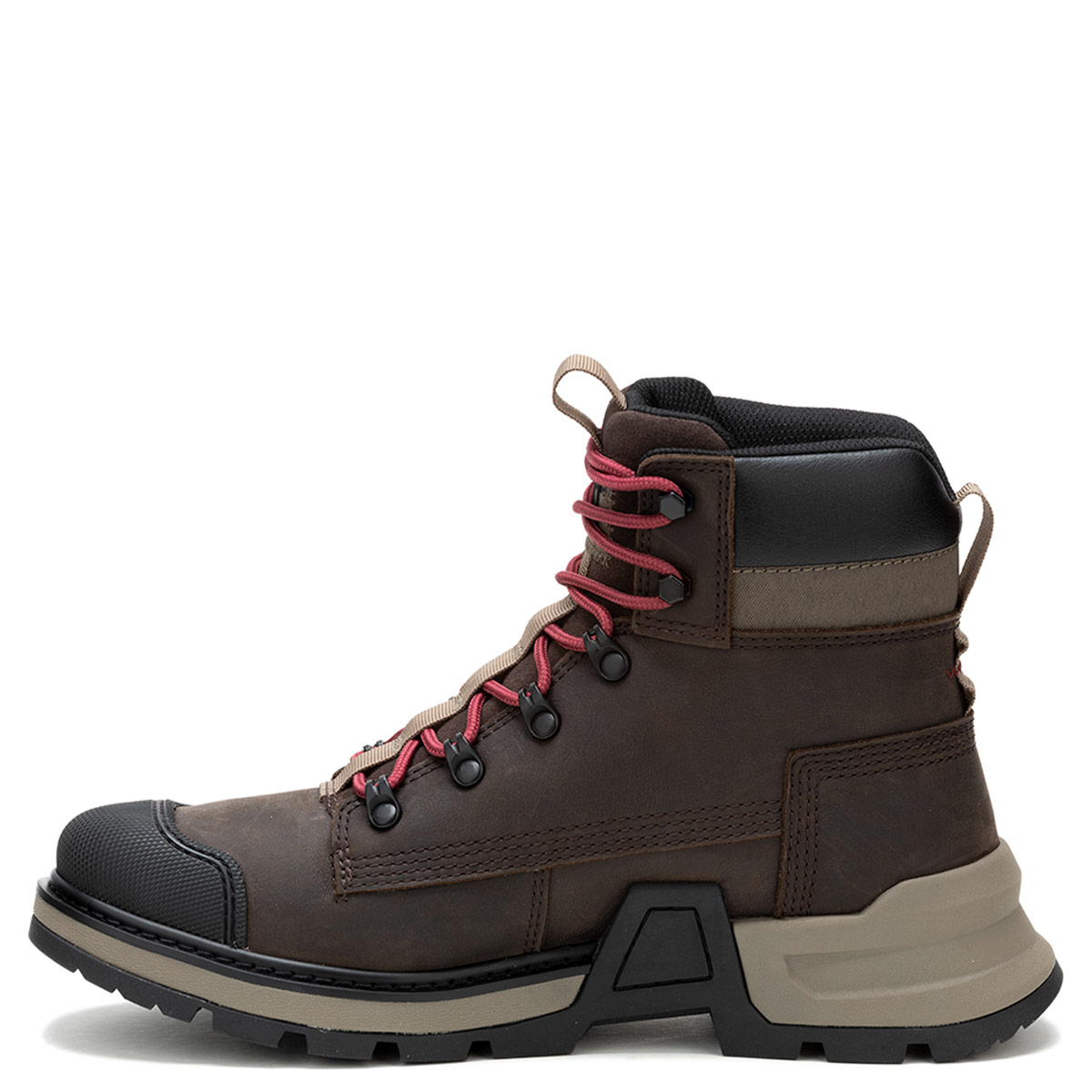 BOTINES HOMBRE CAT NEGRO COLORADO EXPEDITION CUERO - 4