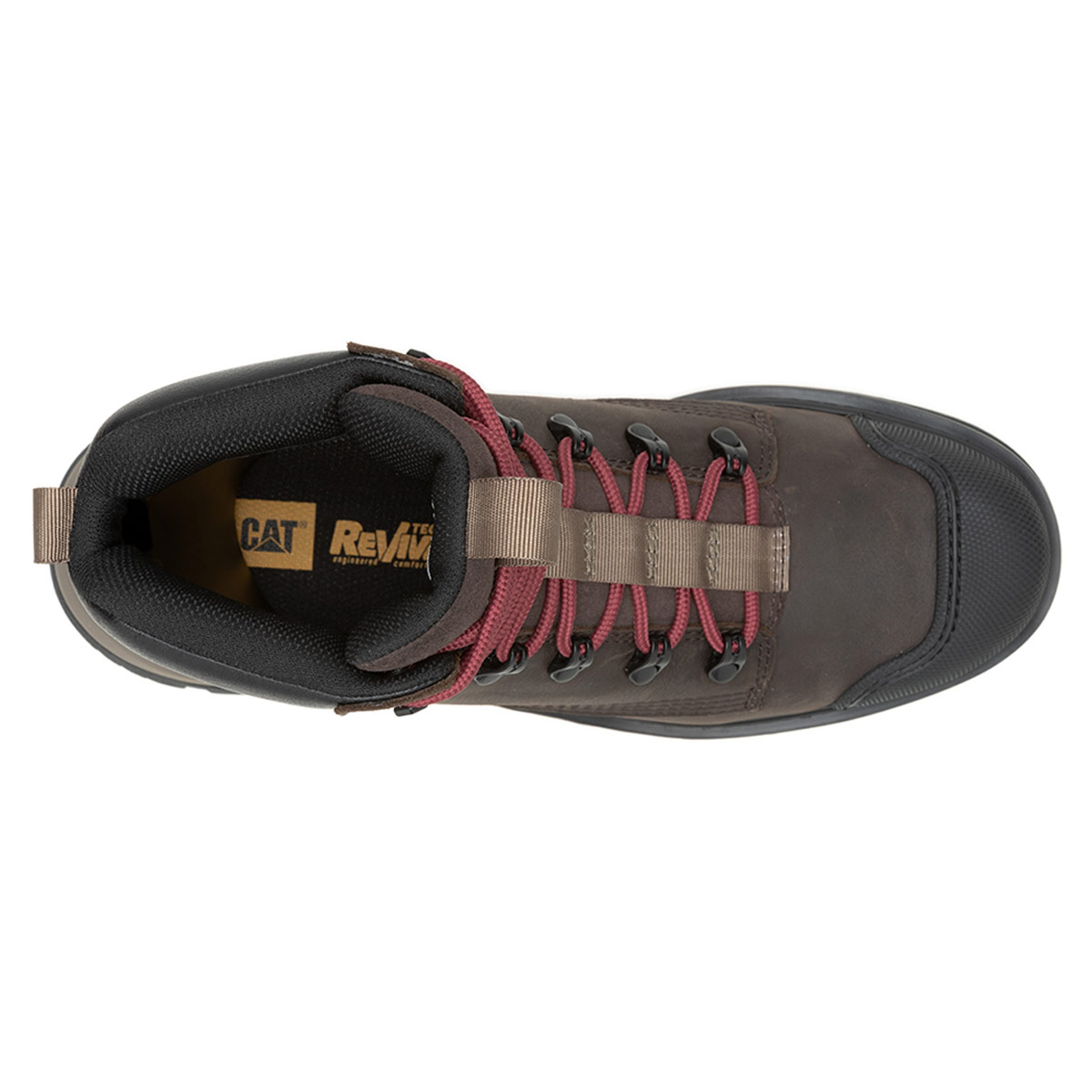 BOTINES HOMBRE CAT NEGRO COLORADO EXPEDITION CUERO - 5