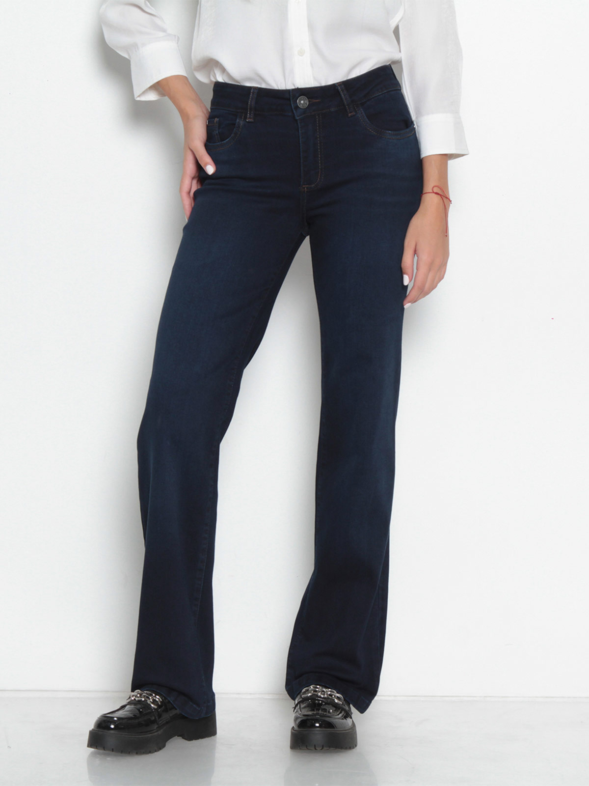 JEANS MUJER WADOS ALGODÓN RECTO TIRO MEDIO - 2