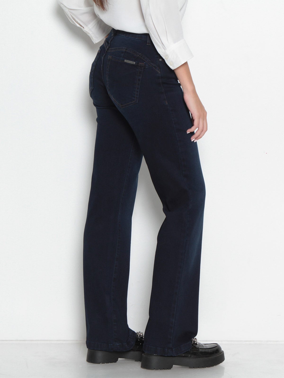 JEANS MUJER WADOS ALGODÓN RECTO TIRO MEDIO - 4