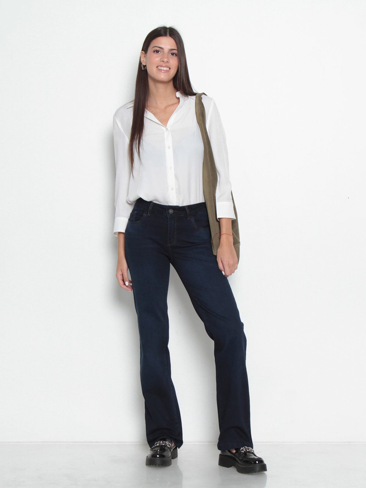 JEANS MUJER WADOS ALGODÓN RECTO TIRO MEDIO - 1