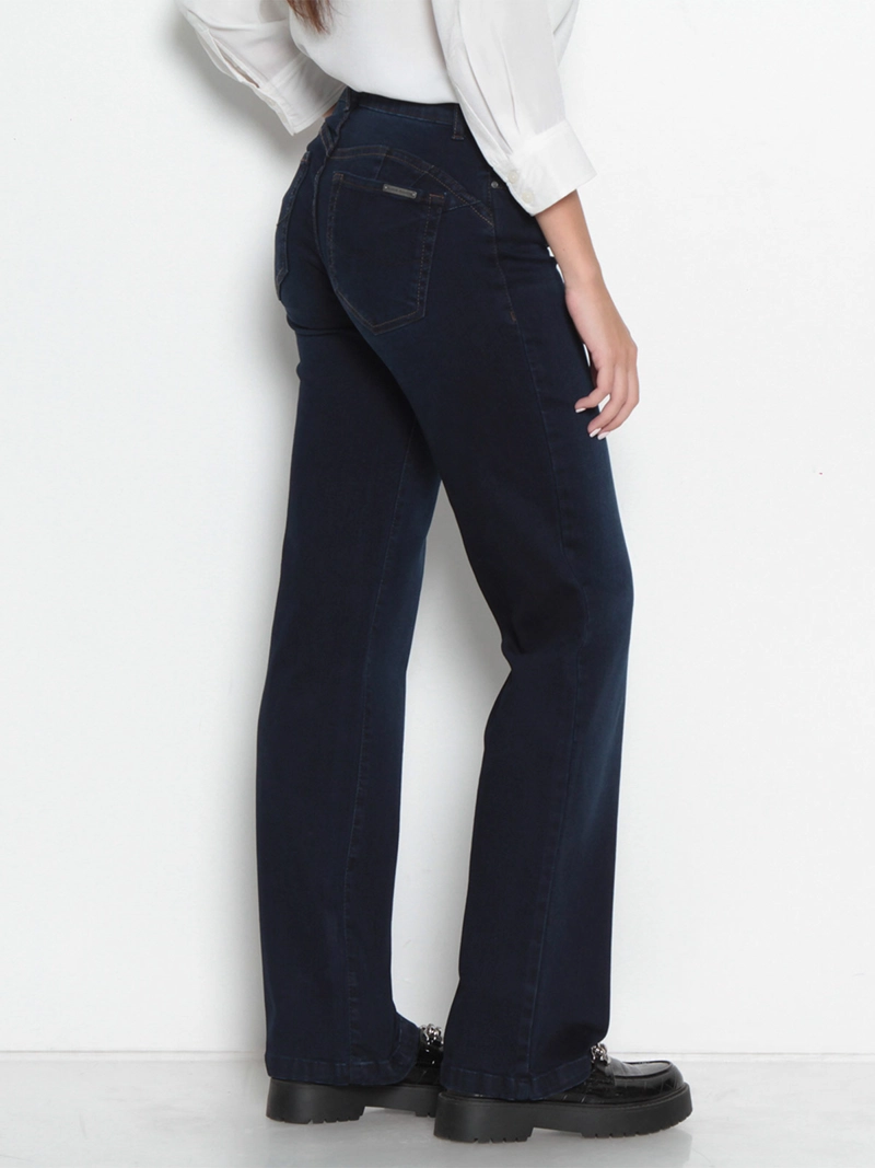 JEANS MUJER WADOS ALGODÓN RECTO TIRO MEDIO - 4