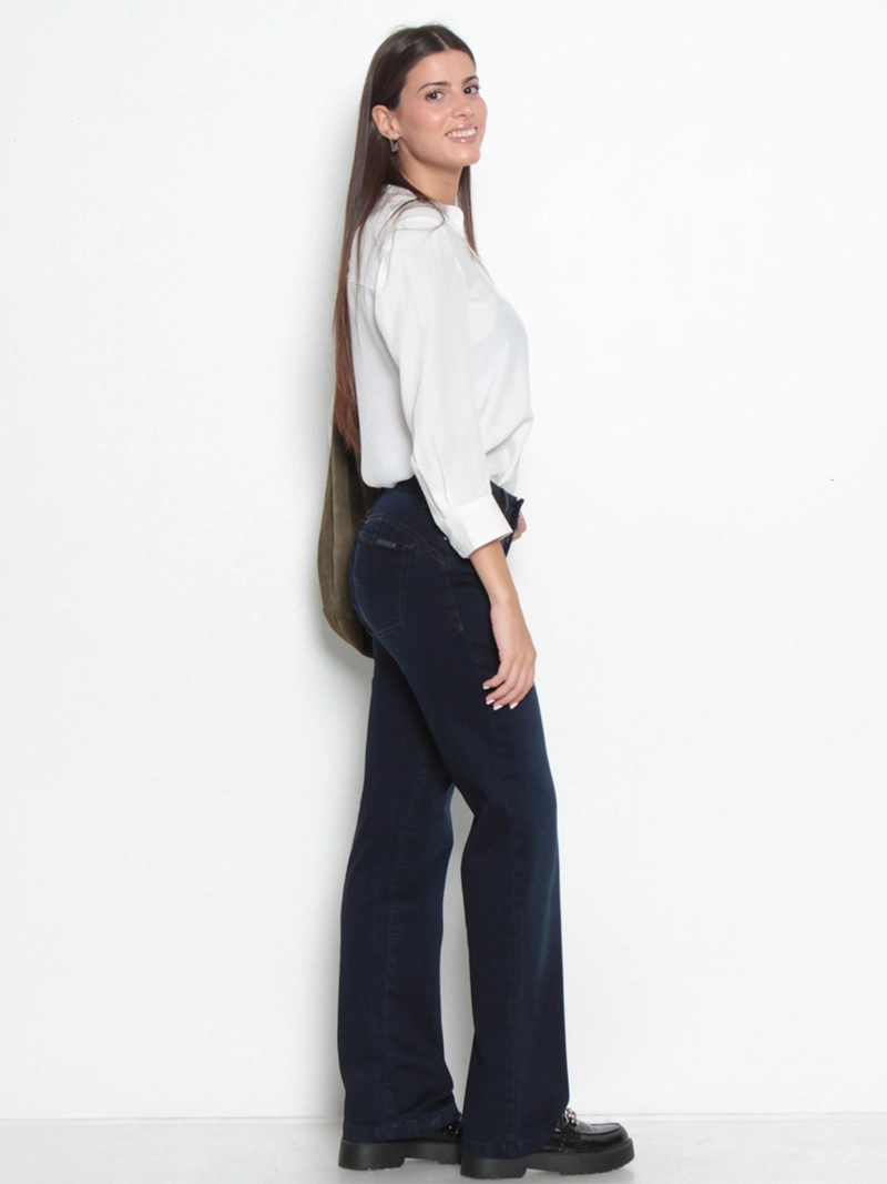 JEANS MUJER WADOS ALGODÓN RECTO TIRO MEDIO - 3