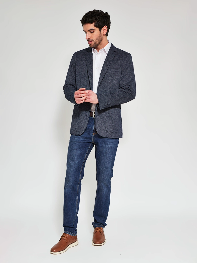 BLAZER HOMBRE CACHAREL DISEÑO ESPIGA BOLSILLOS - 4
