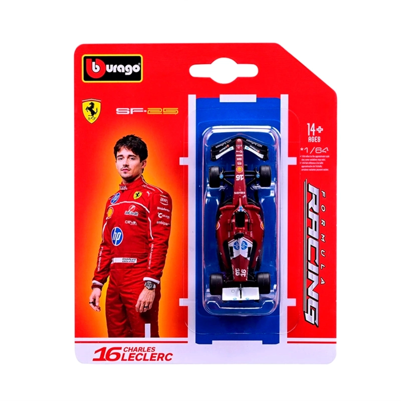 AUTO DE JUGUETE BBURAGO FERRARI SF25 LECLERC 1:64 - 6