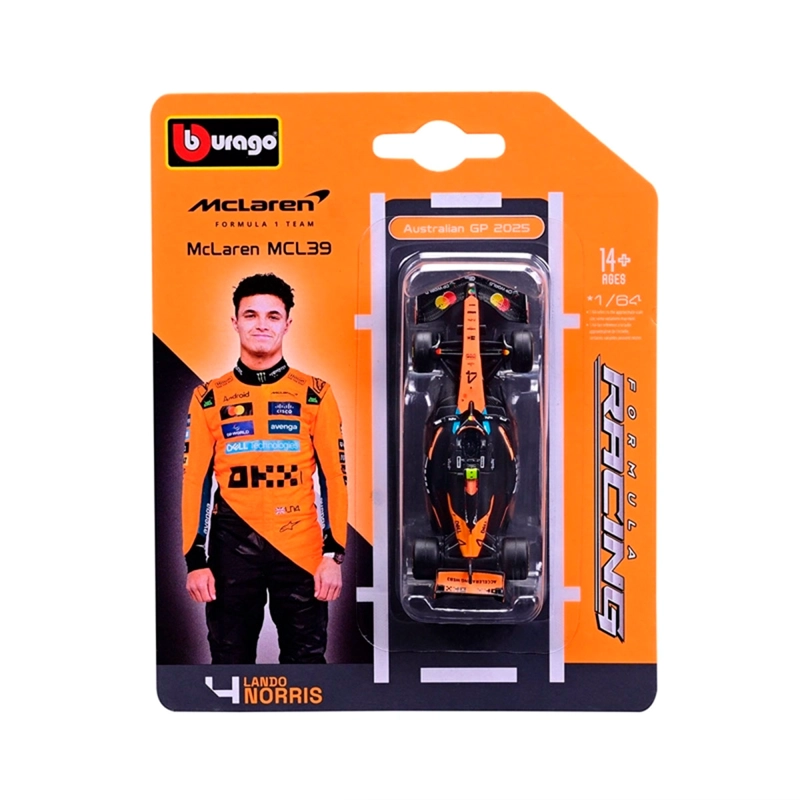 AUTO DE JUGUETE BBURAGO MCLAREN MCL39 NORRIS 1:64 - 6