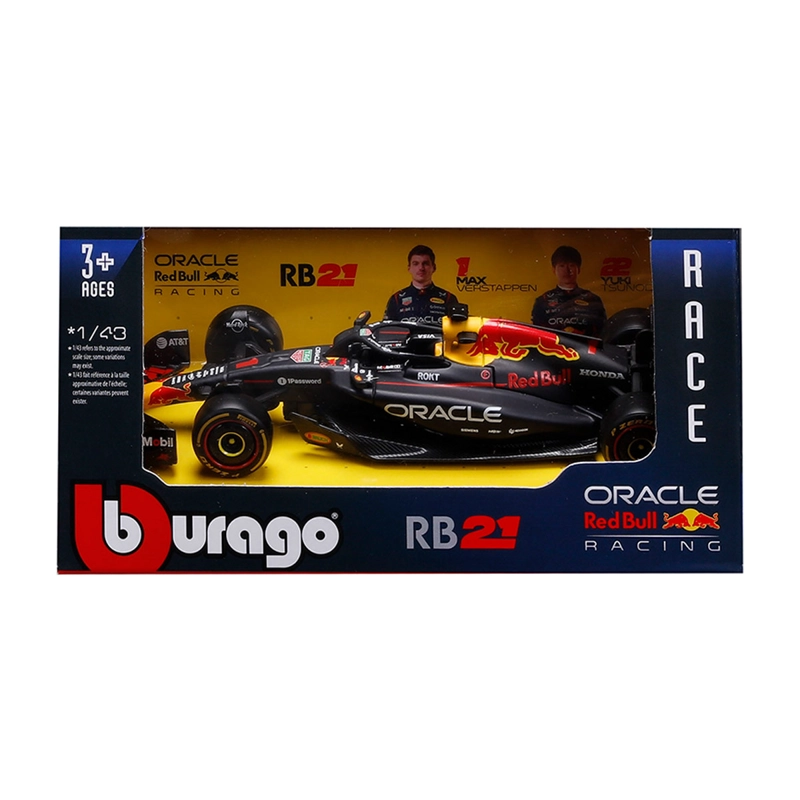 AUTO DE JUGUETE BBURAGO RED BULL RB 21 VERSTAPPEN 1:43 - 9