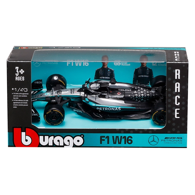 AUTO DE JUGUETE BBURAGO MERCEDES W16 RUSSELL 1:43 - 8