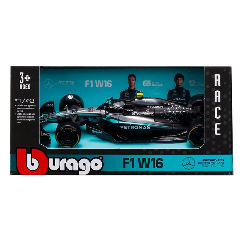 AUTO DE JUGUETE BBURAGO MERCEDES W16 ANTONELLI 1:43 - 6
