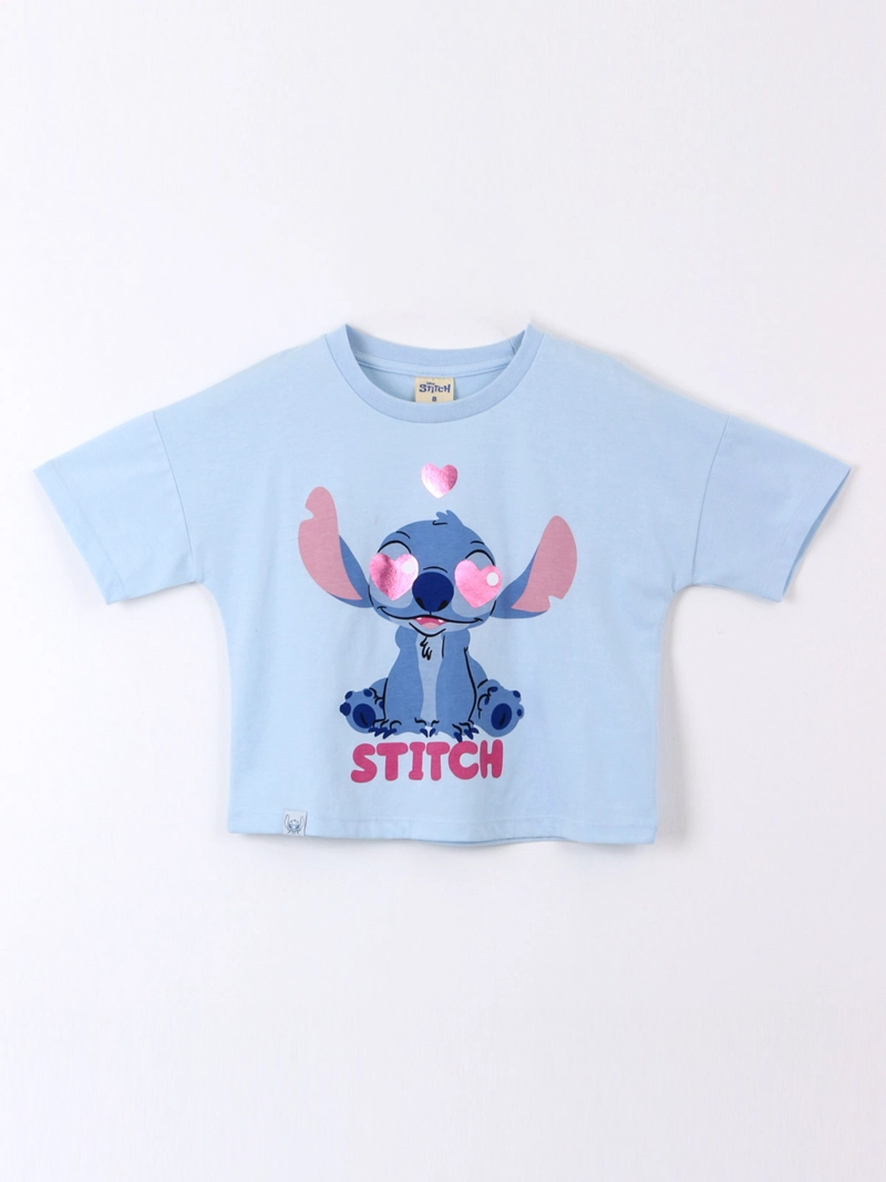 POLERA NIÑA DISNEY STITCH MANGA CORTA - 1