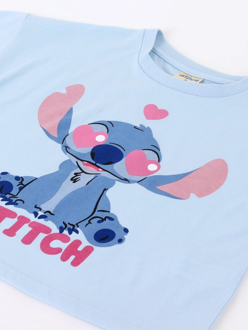 POLERA NIÑA DISNEY STITCH MANGA CORTA - 3