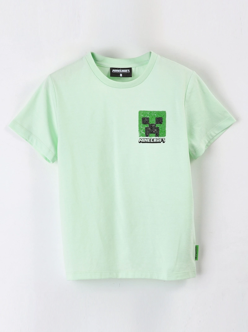 POLERA MANGA CORTA NIÑO MINECRAFT - 1