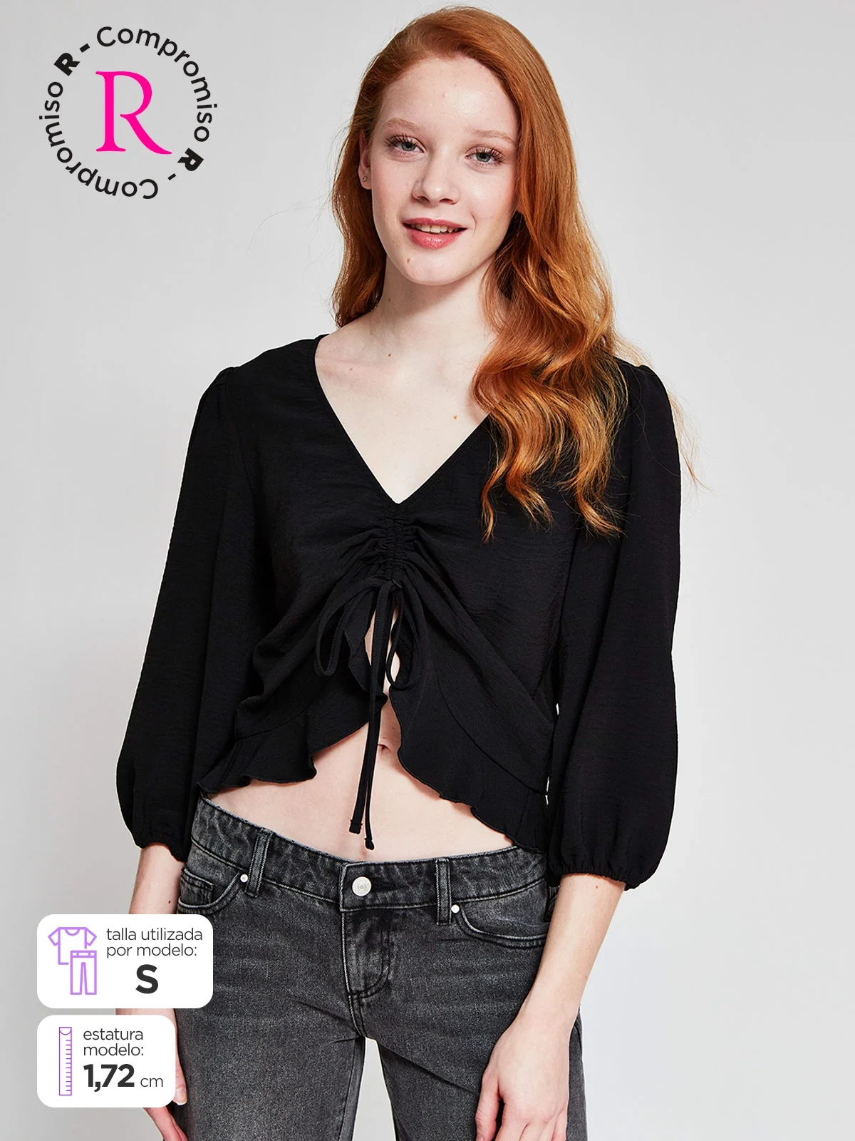 BLUSA MUJER INDEX MANGA LARGA BÁSICA - 1