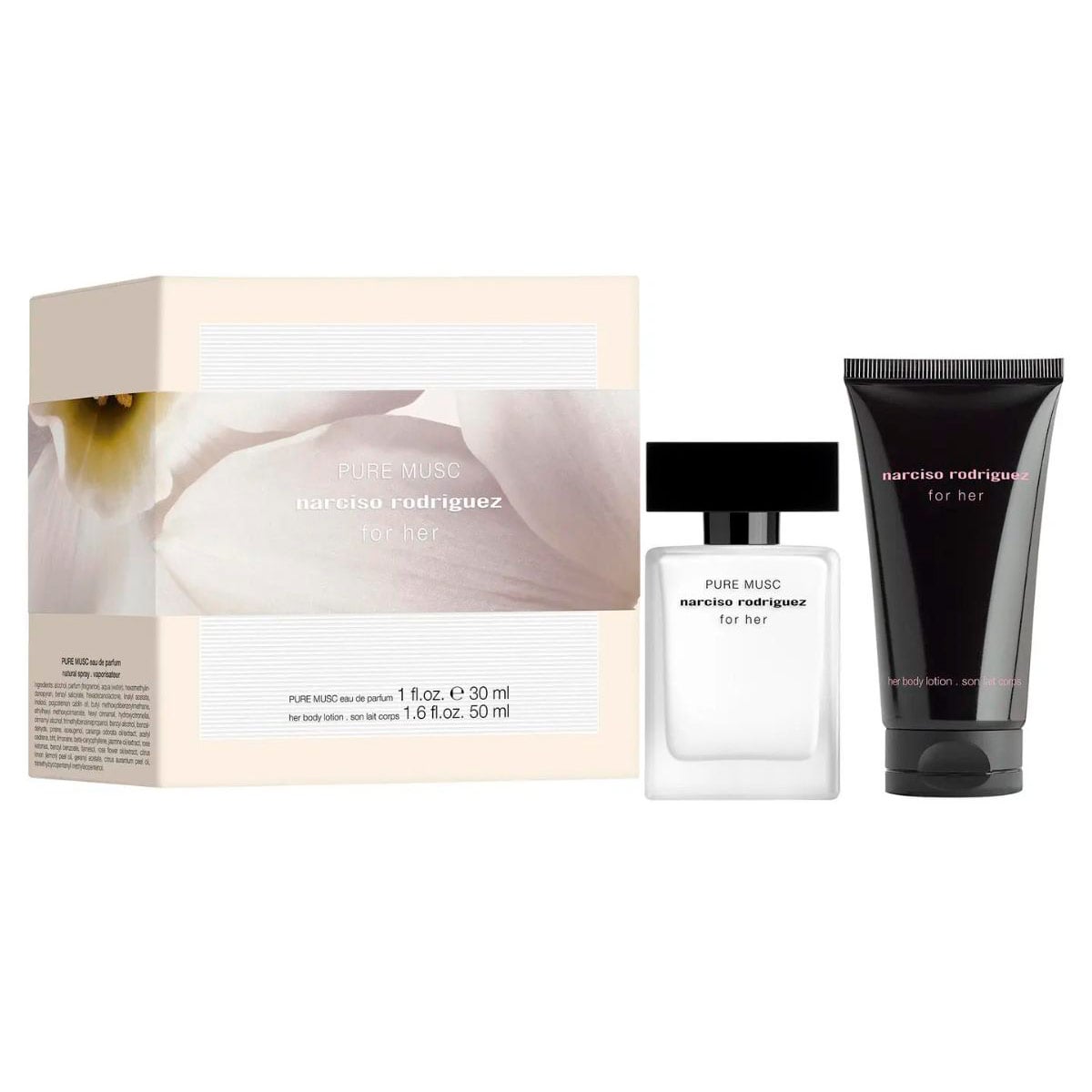 SET PERFUME MUJER NARCISO RODRIGUEZ PURE MUSC EDP 30ML+50ML - 1
