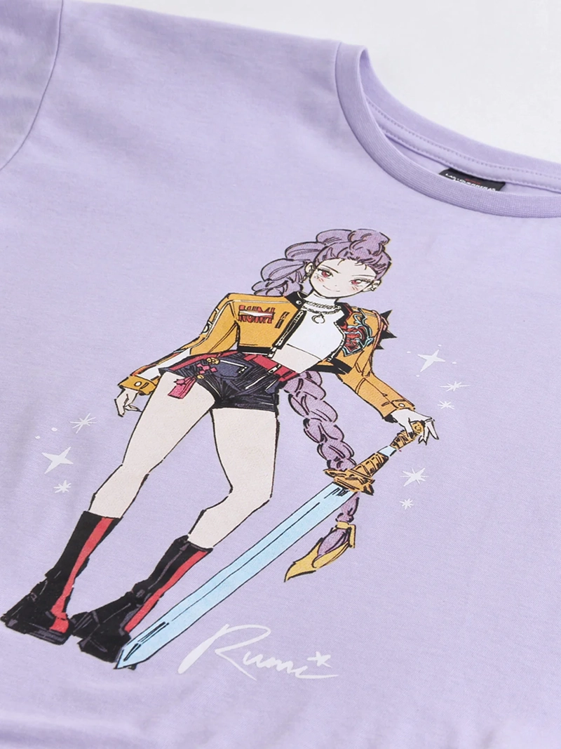 POLERA MANGA CORTA NIÑA KPOP DEMON HUNTERS - 3