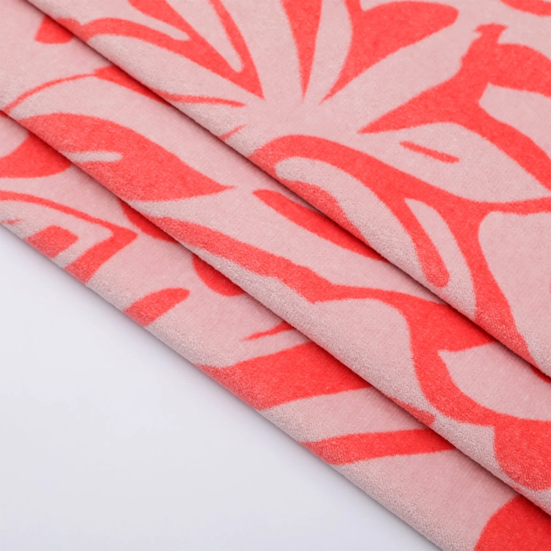 TOALLA DE PLAYA TATIENNE FLECOS ALGODÓN 80X160 CM FUCSIA - 10