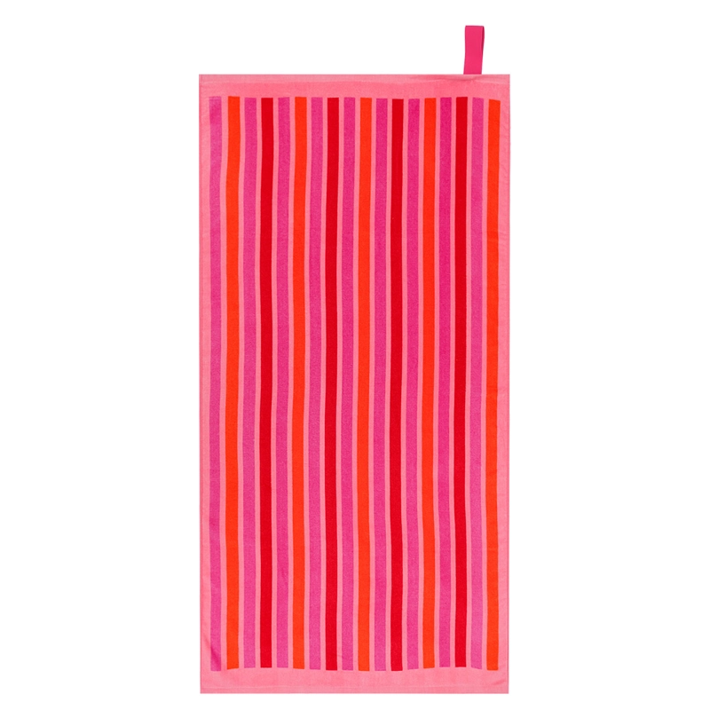 TOALLA DE PLAYA RIPLEY HOME PROMO PINK LINE - 1