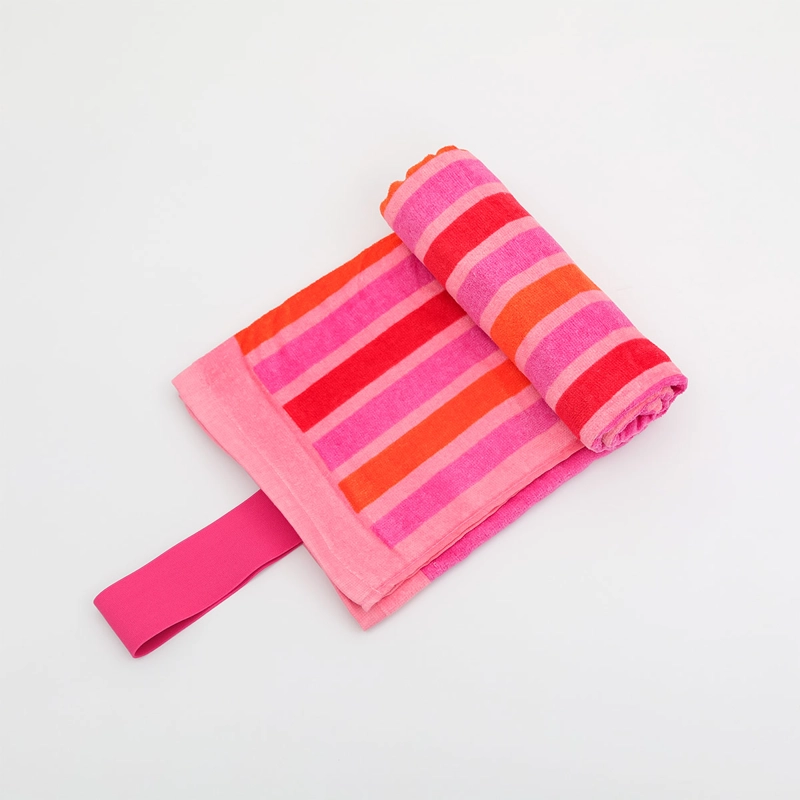 TOALLA DE PLAYA RIPLEY HOME PROMO PINK LINE - 4