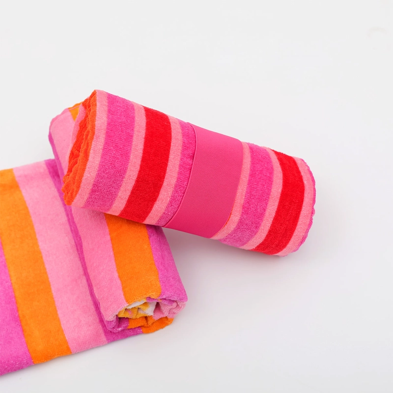 TOALLA DE PLAYA RIPLEY HOME PROMO PINK LINE - 5