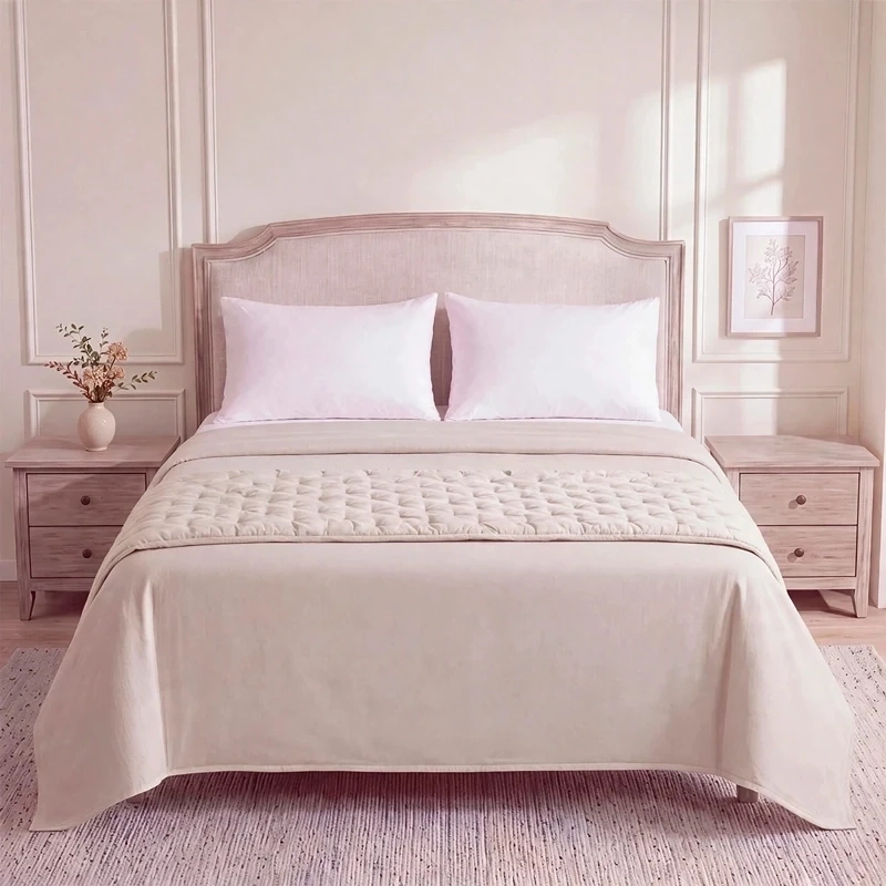 PIECERA RIPLEY HOME SITCH FLORCITAS 100X210 CM BEIGE - 1