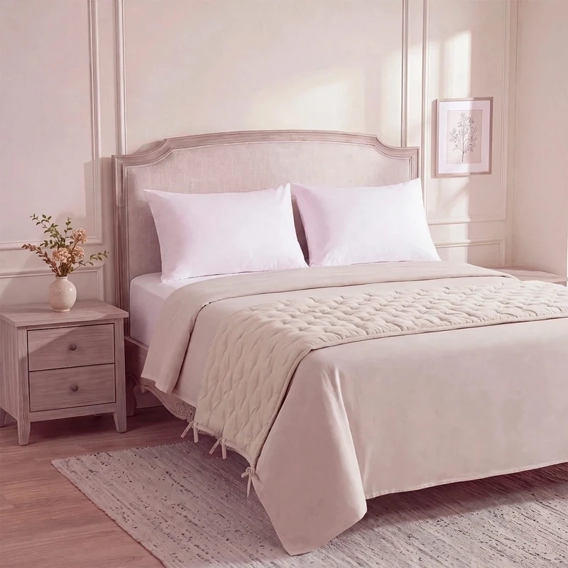PIECERA RIPLEY HOME SITCH FLORCITAS 100X210 CM BEIGE - 2