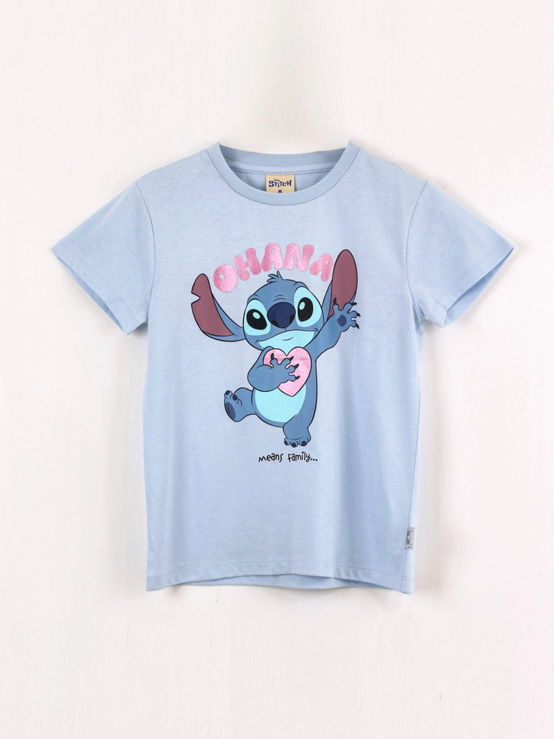 POLERA NIÑA DISNEY LILO & STITCH MANGA CORTA