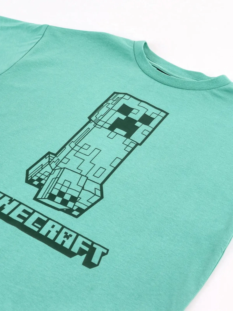 POLERA NIÑO MINECRAFT MANGA CORTA  - 3