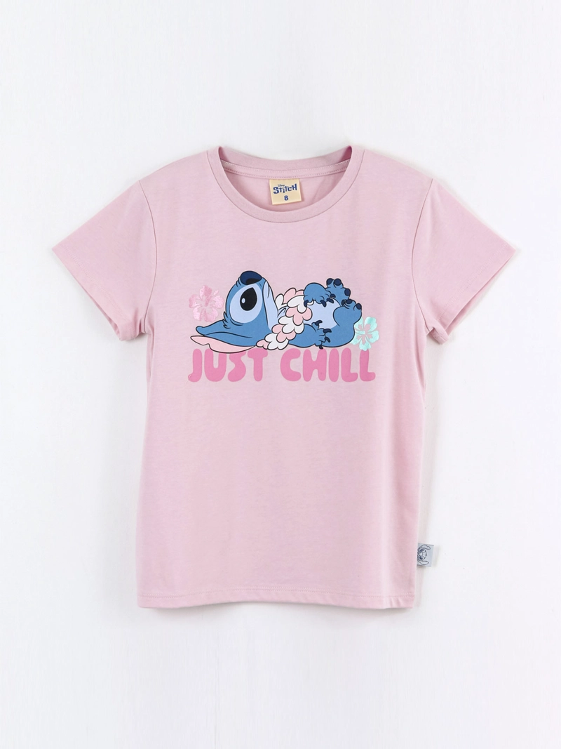 POLERA NIÑA DISNEY LILO & STITCH MANGA CORTA
