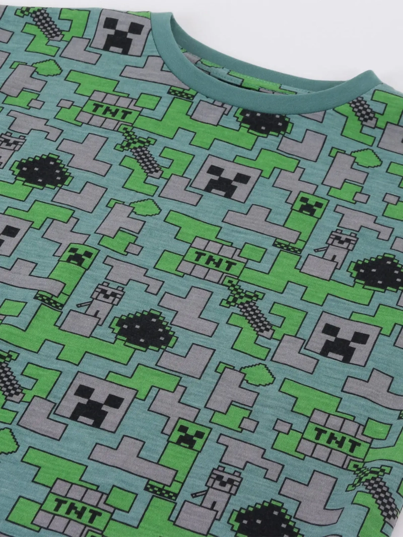 POLERA NIÑO MINECRAFT MANGA CORTA  - 3