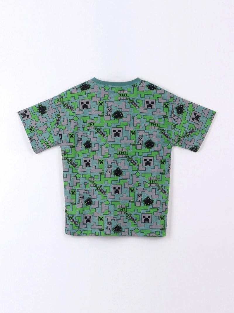 POLERA NIÑO MINECRAFT MANGA CORTA  - 2