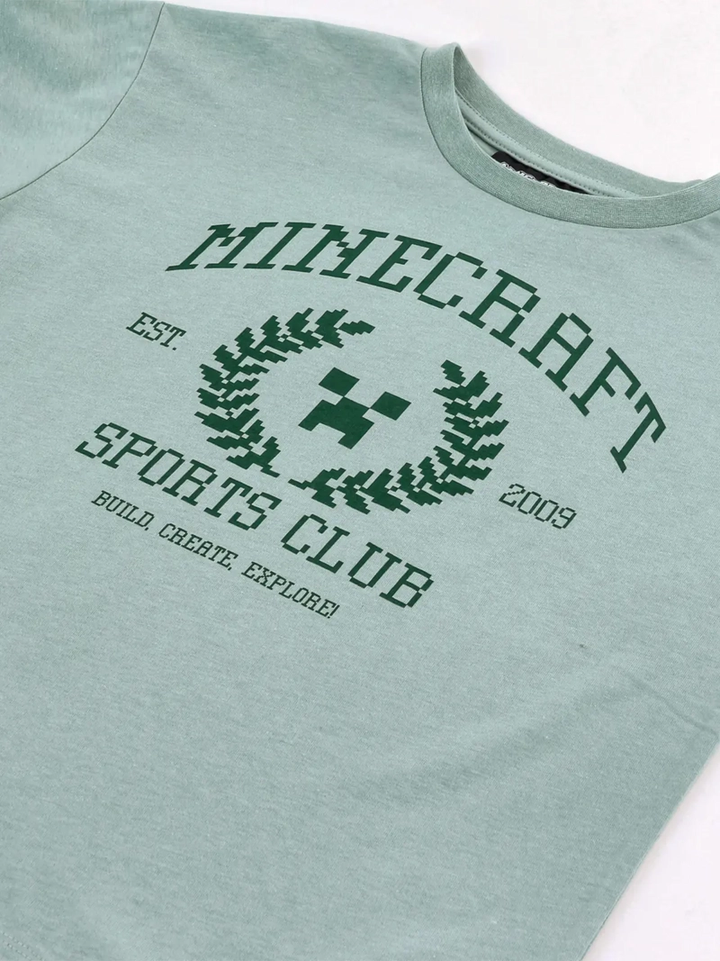 POLERA NIÑO MINECRAFT MANGA CORTA  - 3