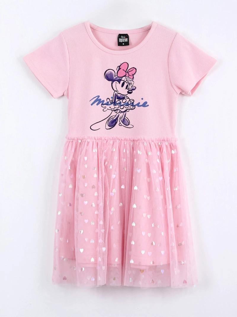 VESTIDO NIÑA DISNEY MINNIE ALGODÓN