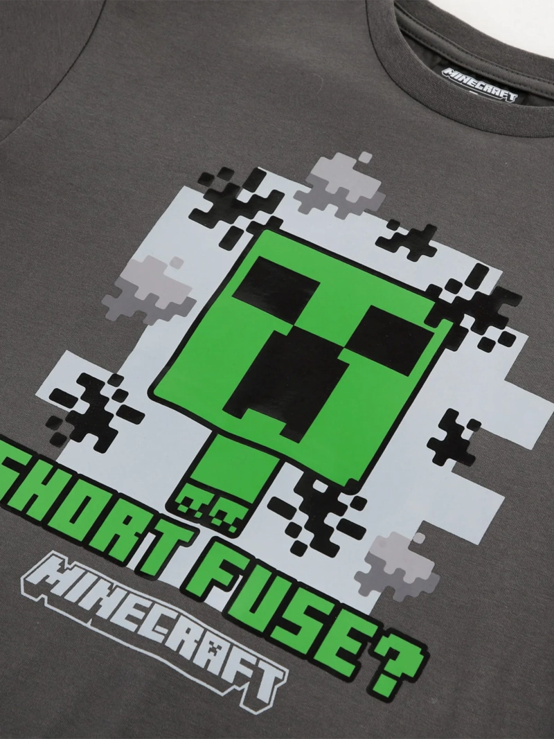 POLERA NIÑO MINECRAFT MANGA CORTA - 3