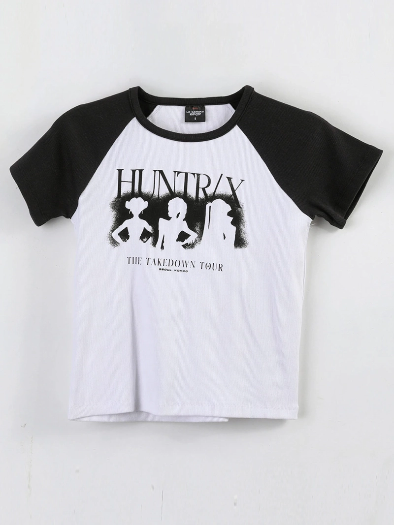 POLERA MANGA CORTA  NIÑA KPOP DEMON HUNTERS - 1