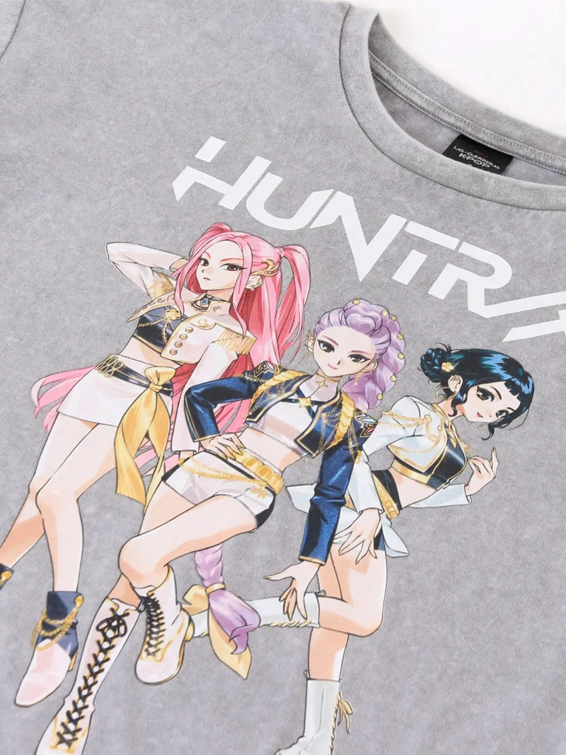POLERA NIÑA KPOP DEMON HUNTERS MANGA CORTA - 3